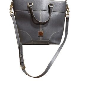 Dooney & Bourke Charcoal Leather Tote